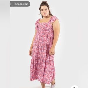 ZARA Floral Print MIDI Dress